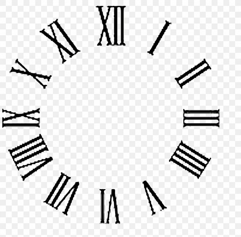 Clock Face Roman Numerals Wall Decal, PNG, 1280x1261px, Clock, Alarm Clock, Area, Black, Black And White Download Free