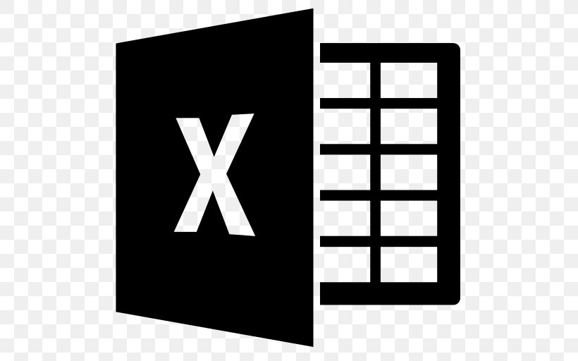 Microsoft Excel Microsoft Word, PNG, 512x512px, Microsoft Excel, Area, Black, Black And White, Brand Download Free