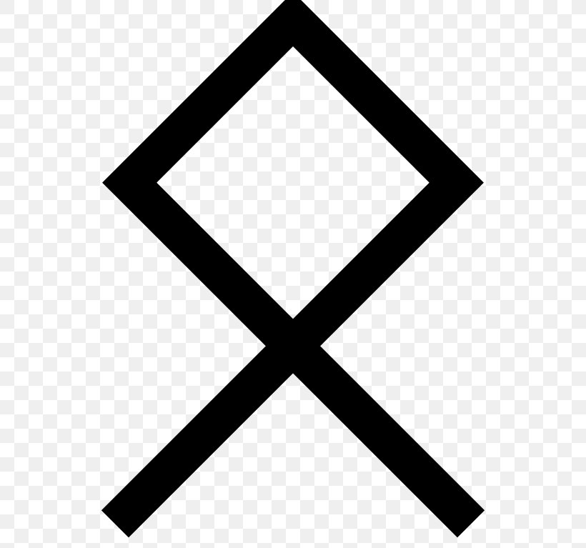 Odal Anglo-Saxon Runes Elder Futhark Symbol, PNG, 552x767px, Odal, Anglosaxon Runes, Area, Black, Black And White Download Free