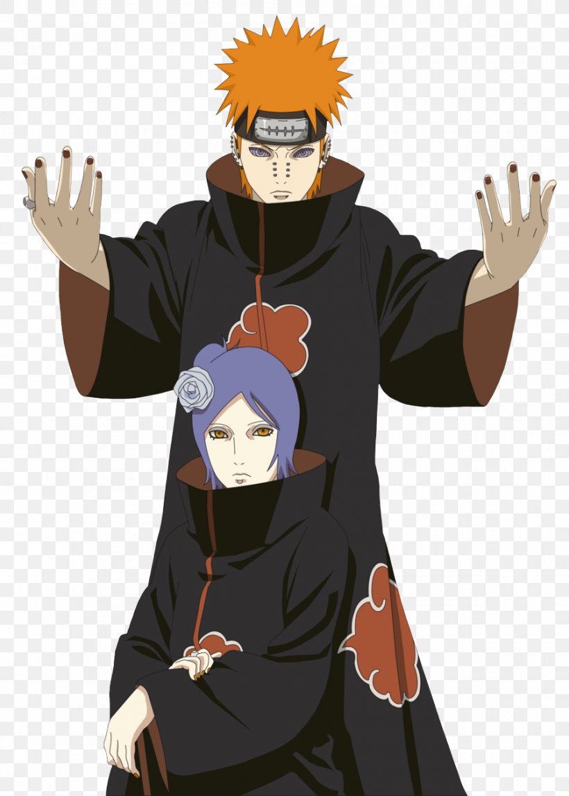 Pain Konan Yahiko Akatsuki Naruto Shippuden: Ultimate Ninja Storm Revolution, PNG, 900x1259px, Watercolor, Cartoon, Flower, Frame, Heart Download Free