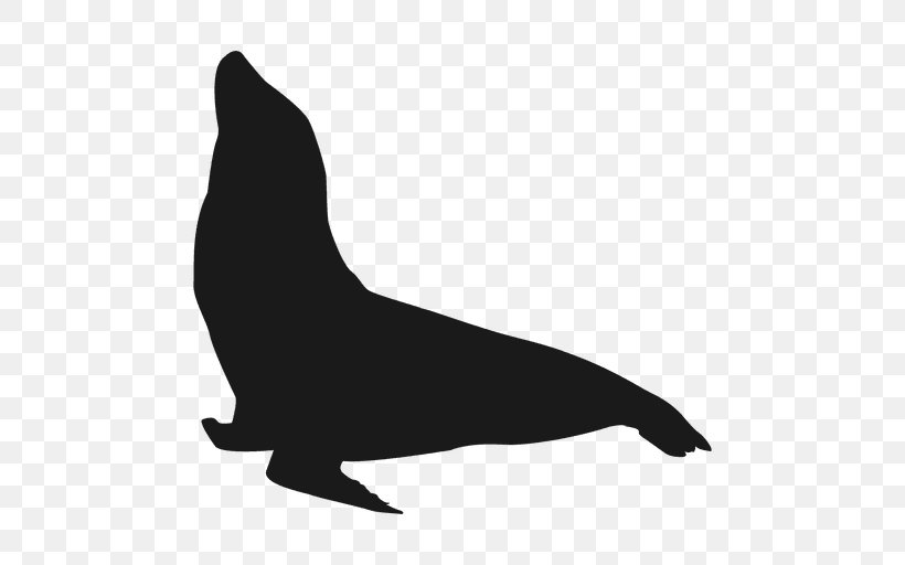 California Sea Lion Silhouette, PNG, 512x512px, Sea Lion, Animal, Aquatic Animal, Beak, Black Download Free