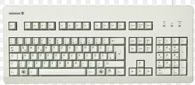 Computer Keyboard CHERRY Classic Line G80-3000 PS/2 Port CHERRY G80-3000 MX, PNG, 2362x1035px, Computer Keyboard, Brand, Cherry, Cherry G803000 Mx, Cherry Mxboard 30 Download Free
