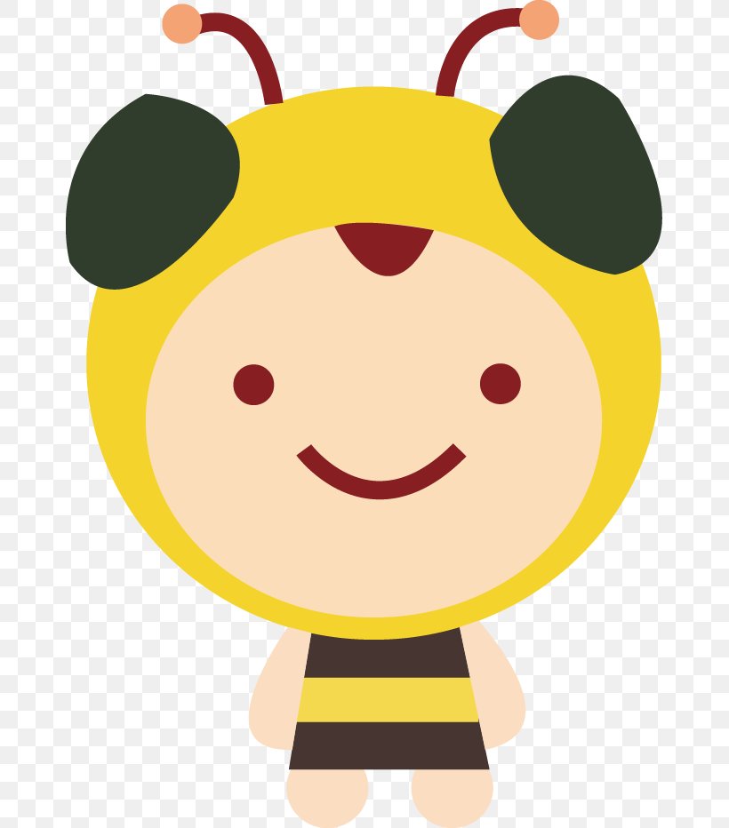 Bee Drawing, PNG, 671x932px, Bee, Cartoon, Cuteness, Drawing, Facial Expression Download Free