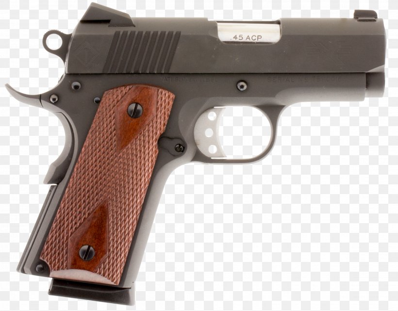 Firearm M1911 Pistol .45 ACP Handgun, PNG, 2306x1805px, Watercolor, Cartoon, Flower, Frame, Heart Download Free