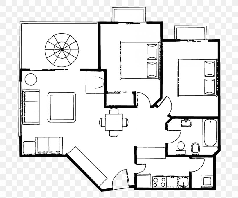 Floor Plan Architecture Furniture Paper, PNG, 900x750px, Floor Plan, Architecture, Area, Black And White, Diagram Download Free