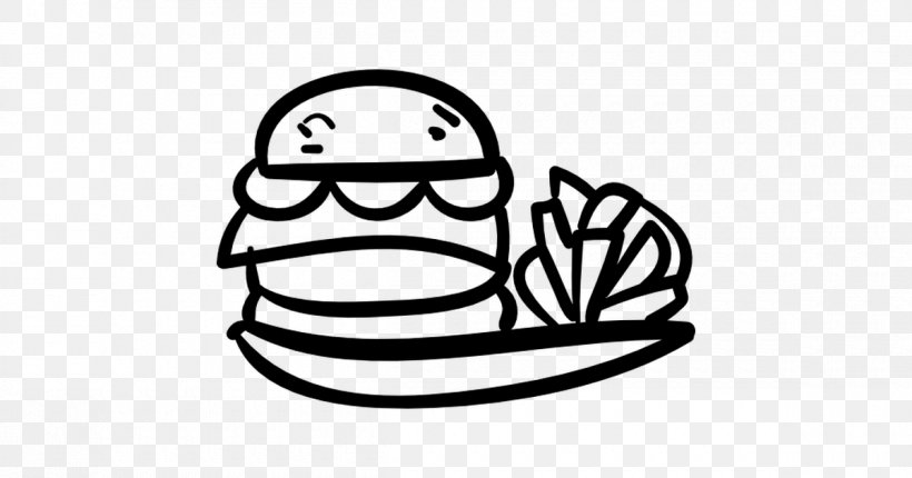 Hamburger Fast Food French Fries Hot Dog Junk Food, PNG, 1200x630px, Hamburger, Area, Art, Black And White, Cheeseburger Download Free