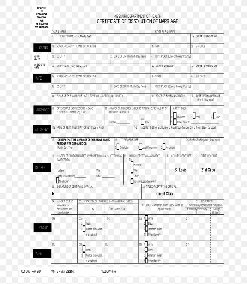 Missouri Divorce Marriage Certificate Dissolution, PNG, 728x943px, Watercolor, Cartoon, Flower, Frame, Heart Download Free