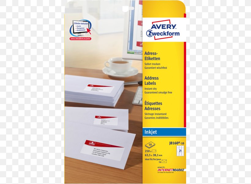 Standard Paper Size Label Avery Zweckform Avery Dennison, PNG, 741x602px, Paper, Address, Avery Dennison, Avery Zweckform, Brand Download Free