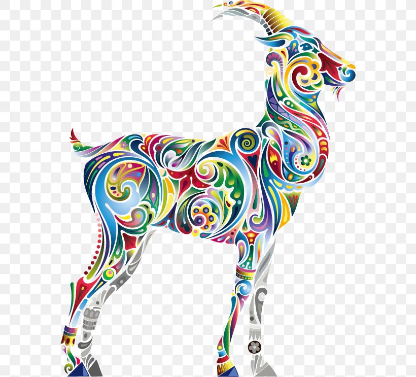 Vector Color Animal, PNG, 582x743px, Goat, Art, Designer, Fotolia, Illustration Download Free