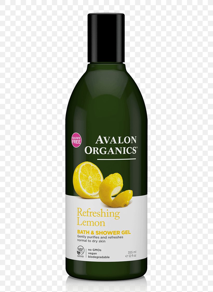 Avalon Organics Hand & Body Lotion Shower Gel Cosmetics Avalon Organics Clarifying Lemon Shampoo, PNG, 580x1124px, Lotion, Aroma Compound, Citric Acid, Citrus, Cosmetics Download Free