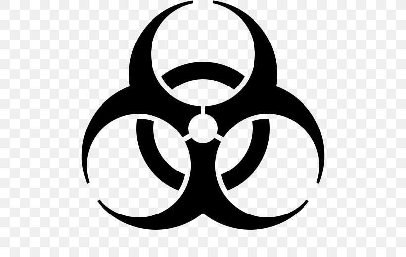 Biological Hazard Symbol Laboratory Sign Clip Art, PNG, 520x520px, Biological Hazard, Artwork, Biological Warfare, Black And White, Hazard Symbol Download Free
