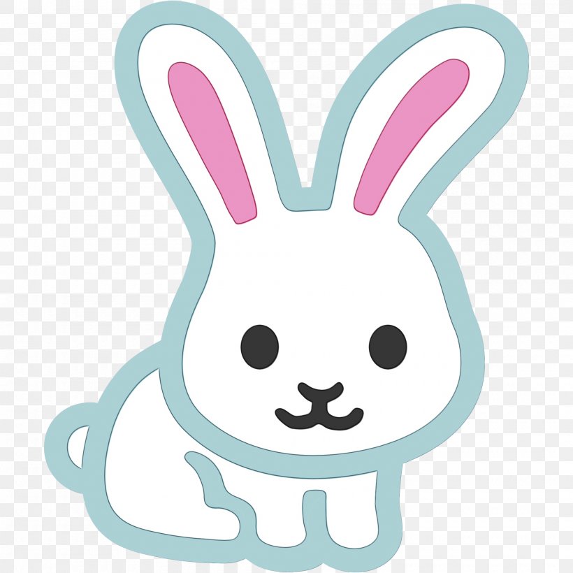 Easter Bunny Emoji, PNG, 2000x2000px, Rabbit, Animation, Apple Color Emoji, Cartoon, Easter Bunny Download Free
