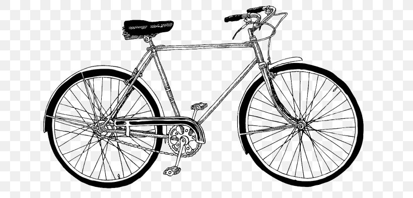 Road Bicycle Drawing Cycling BMX, PNG, 698x393px, Bicycle, Art, Bicycle Accessory, Bicycle Drivetrain Part, Bicycle Frame Download Free