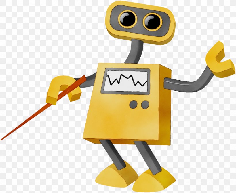 Robot Cartoon Yellow Technology Machine, PNG, 1266x1032px, Watercolor, Cartoon, Machine, Paint, Robot Download Free