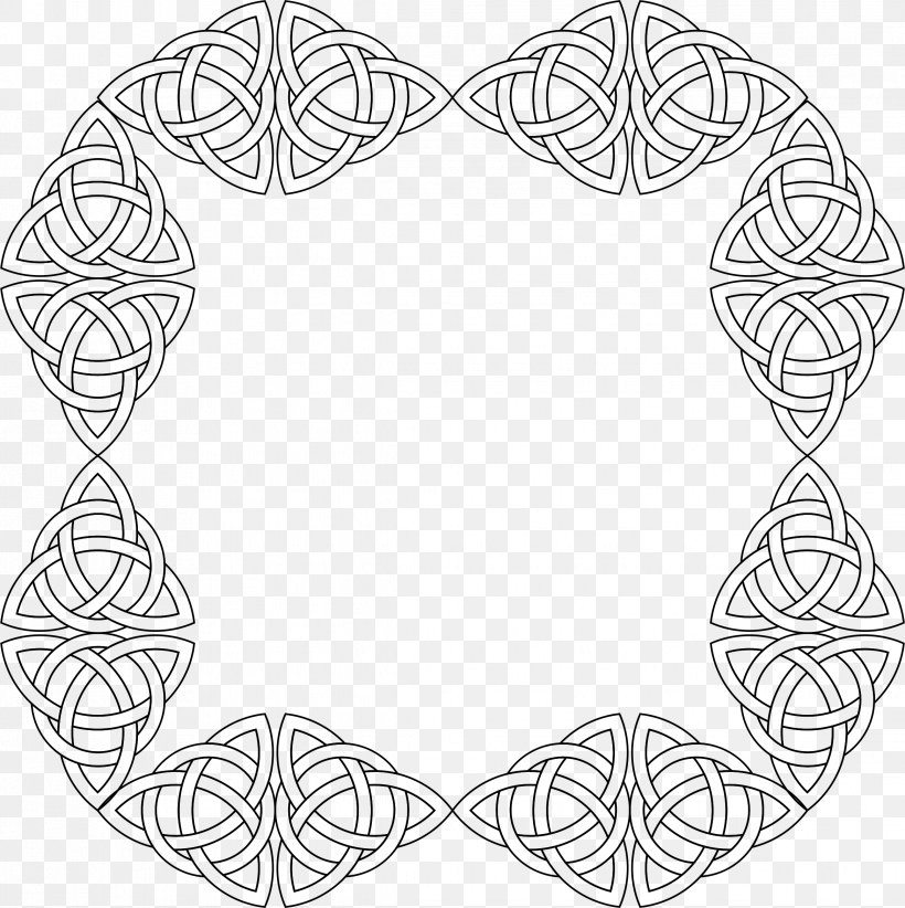 Line Art Drawing Celtic Knot, PNG, 2336x2344px, Line Art, Area, Black And White, Celtic Knot, Color Download Free