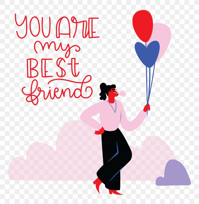 Best Friends You Are My Best Friends, PNG, 2925x3000px, Best Friends, Balloon, Behavior, Cartoon, Happiness Download Free