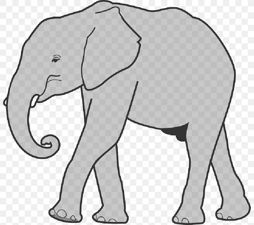 Clip Art Openclipart Vector Graphics Free Content, PNG, 800x727px, Elephant, African Elephant, Animal Figure, Art, Blackandwhite Download Free