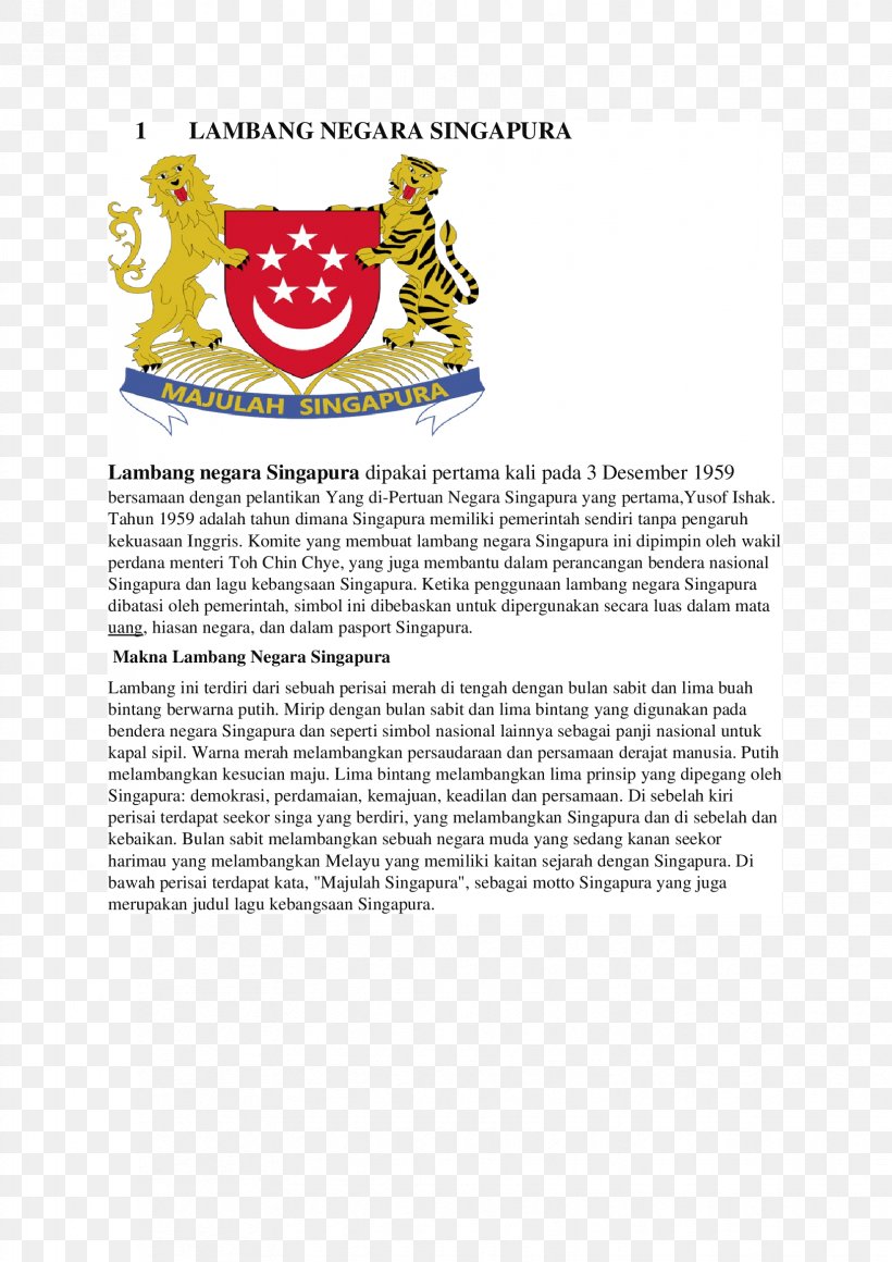 Coat Of Arms Of Singapore Paper National Emblem, PNG, 1653x2339px, Singapore, Area, Area M Airsoft Koblenz, Brand, Coat Of Arms Download Free