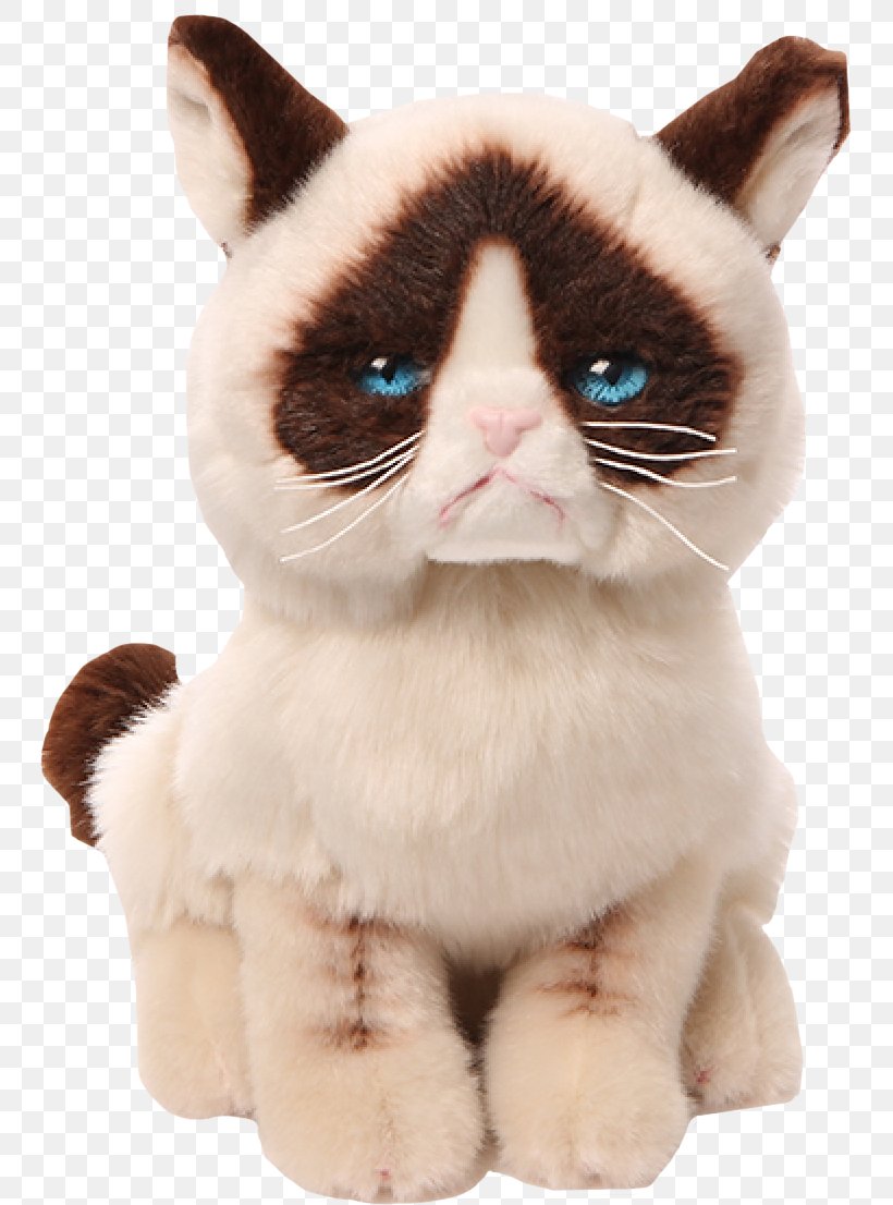 Grumpy Cat Amazon.com Gund Stuffed Animals & Cuddly Toys, PNG, 752x1106px, Watercolor, Cartoon, Flower, Frame, Heart Download Free