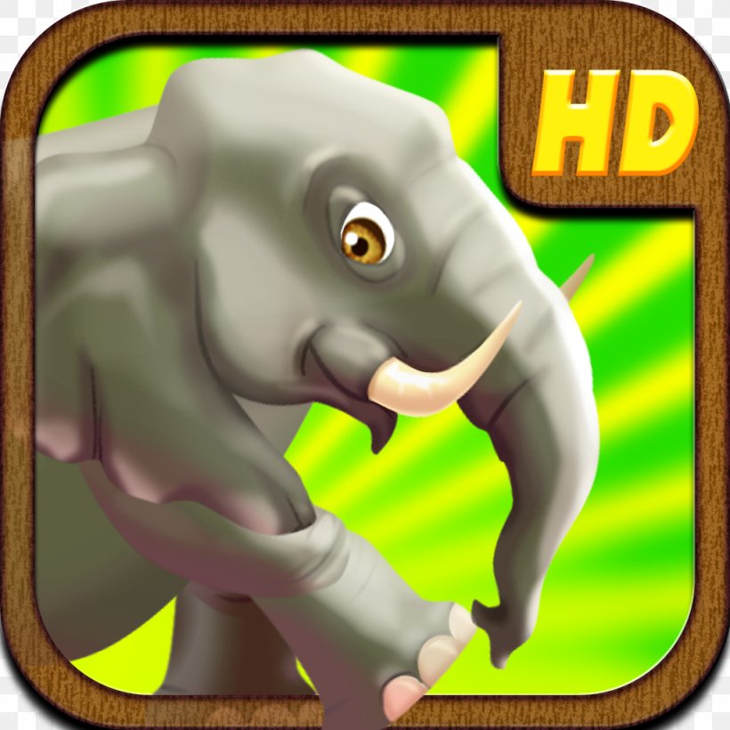 Asian Elephant Elephant Safari Run Animal IPod Touch, PNG, 1024x1024px, Elephant, Animal, App Store, Asian Elephant, Cartoon Download Free
