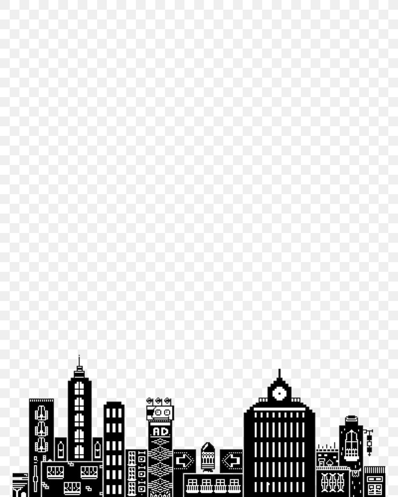GIF Transparency Pixel Animated Film Image, PNG, 768x1024px, Animated Film, Black And White, Brand, City, Cityscape Download Free