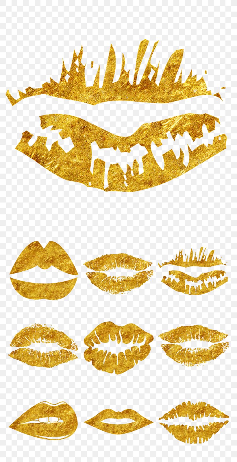 Lip Gold Clip Art, PNG, 800x1597px, Lip, Drawing, Falling In Love, Gold, Lipstick Download Free