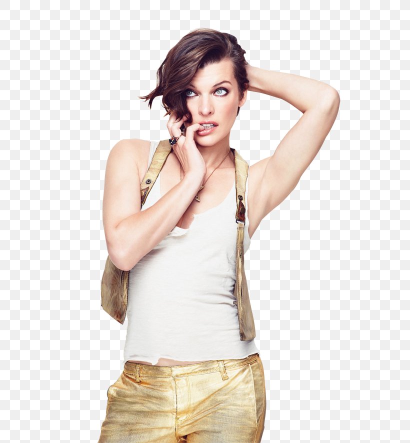 Milla Jovovich Resident Evil Celebrity High-definition Video Wallpaper, PNG, 700x886px, Watercolor, Cartoon, Flower, Frame, Heart Download Free