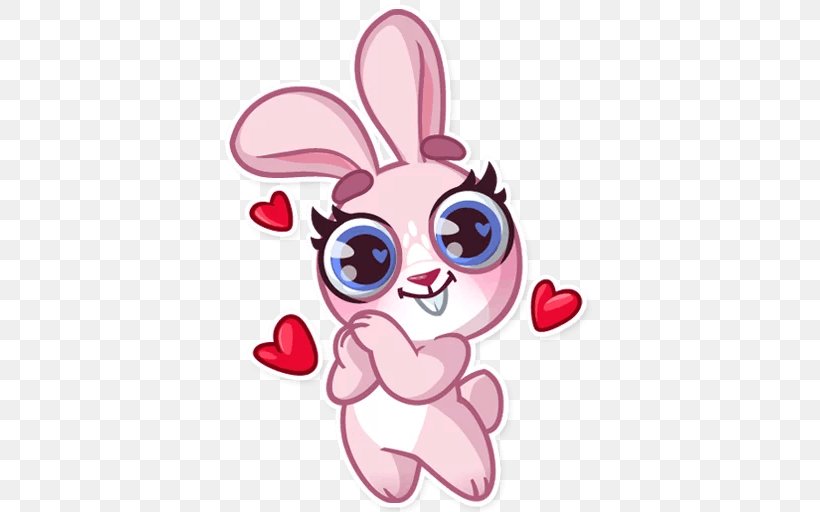 Telegram Sticker Rabbit YouTube Telegraph, PNG, 512x512px, Watercolor, Cartoon, Flower, Frame, Heart Download Free