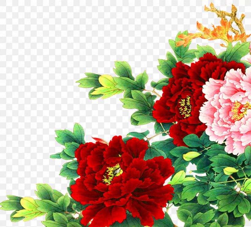 China Gongbi Bird-and-flower Painting Moutan Peony, PNG, 927x839px, China, Annual Plant, Art, Artificial Flower, Birdandflower Painting Download Free