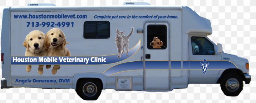 Dog Cat Houston Mobile Veterinary Clinic Veterinarian Pet, PNG, 869x351px, Dog, Automotive Exterior, Brand, Car, Cat Download Free