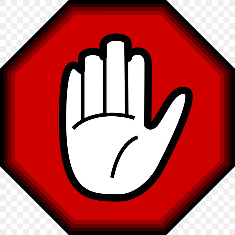 Hand Stop Sign Symbol Clip Art, PNG, 1024x1024px, Hand, Area, Finger, Octagon, Red Download Free