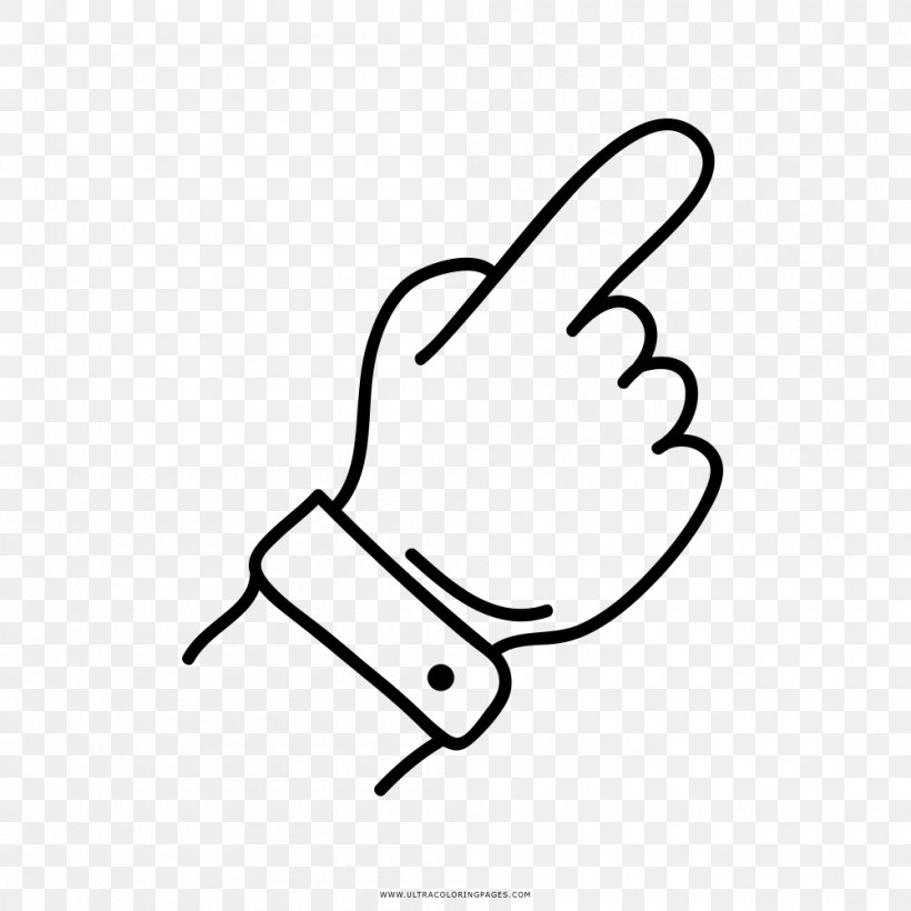 Thumb Hand Drawing Coloring Book Digit, PNG, 1000x1000px, Thumb, Area, Black, Black And White, Cartoon Download Free
