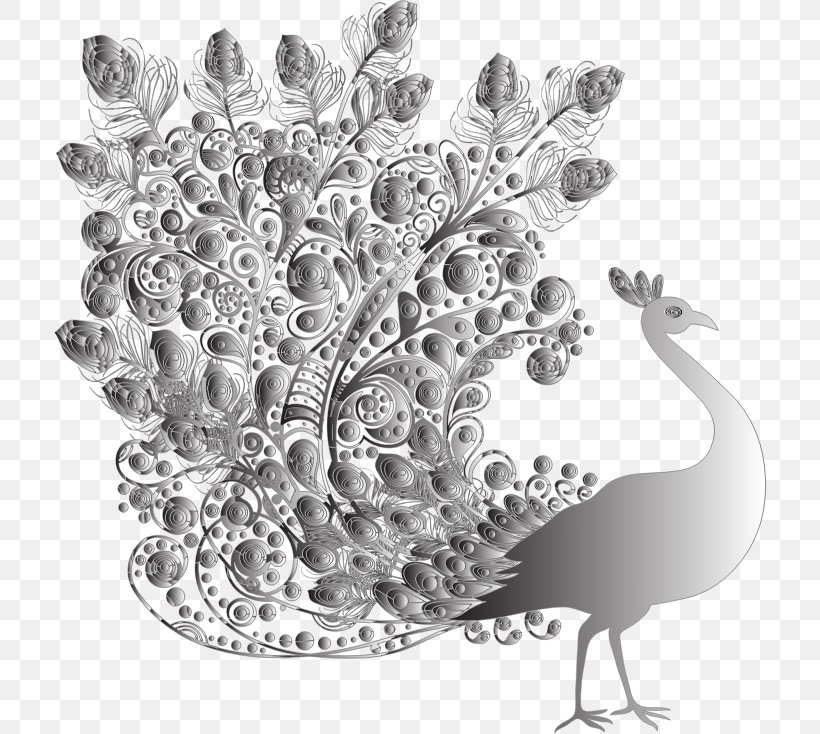 Indian Peafowl Bird Clip Art Image, PNG, 714x734px, Indian Peafowl, Bird, Drawing, Feather, Landfowl Download Free