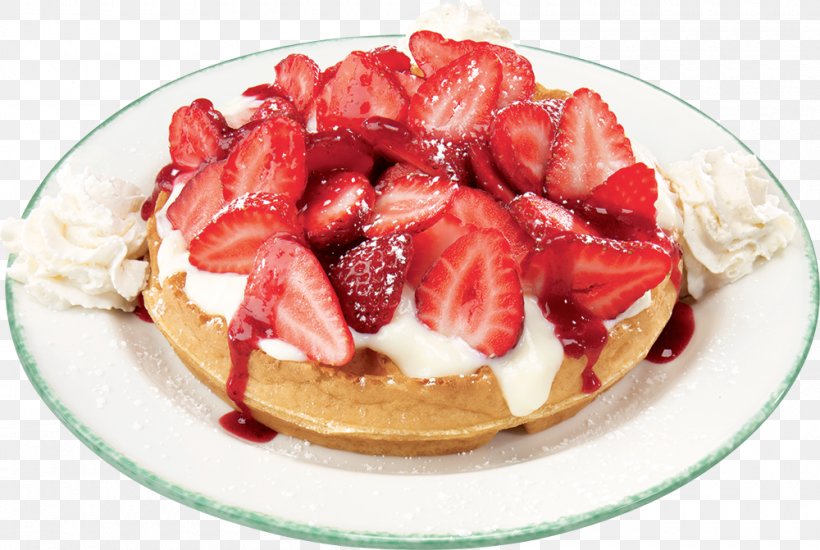 Belgian Waffle Strawberry Breakfast Cream, PNG, 1000x671px, Waffle, Belgian Waffle, Breakfast, Brunch, Cora Download Free