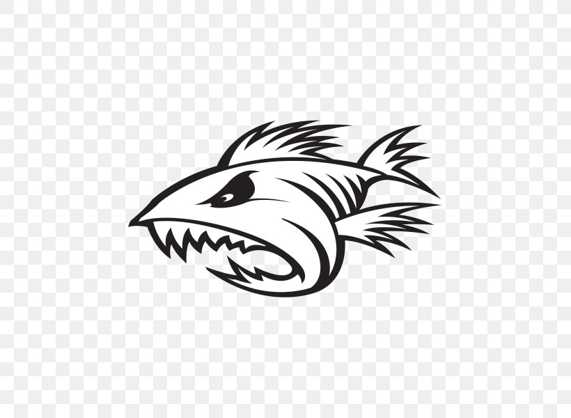 Black And White Fish Bone Sticker Decal, PNG, 600x600px, Black And White, Art, Black, Carnivoran, Color Download Free