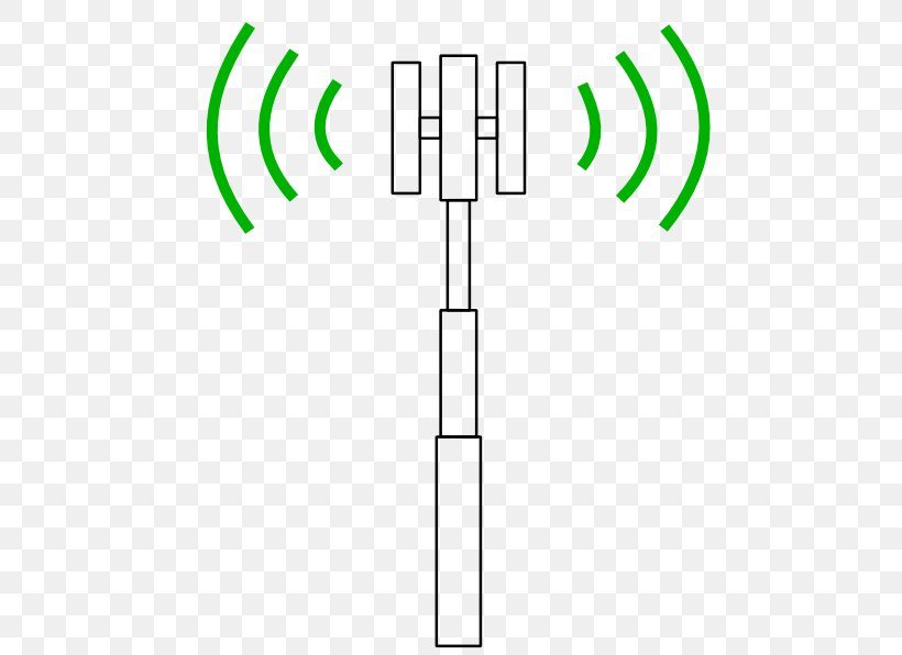 Cell Site Telecommunications Tower Clip Art Radio, PNG, 546x596px, Cell Site, Aerials, Area, Diagram, Green Download Free