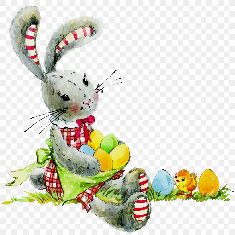 Easter Bunny, PNG, 2000x2000px, Watercolor, Animal Figure, Baby Toys, Easter, Easter Bunny Download Free