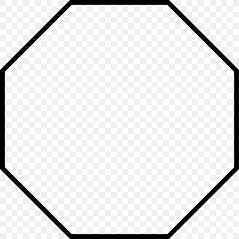 Regular Polygon Octagon Two-dimensional Space Regular Polytope, PNG, 1200x1200px, Regular Polygon, Area, Black, Black And White, Convex Polygon Download Free