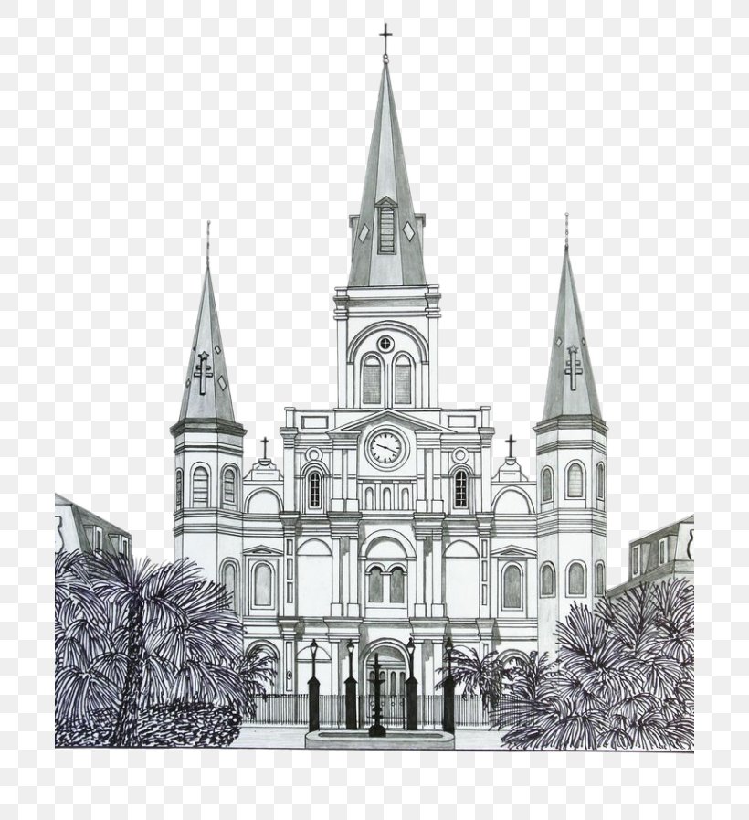 Watercolor Drawing, PNG, 700x897px, St Louis Cathedral, Abbey, Arcade, Architecture, Artist Download Free