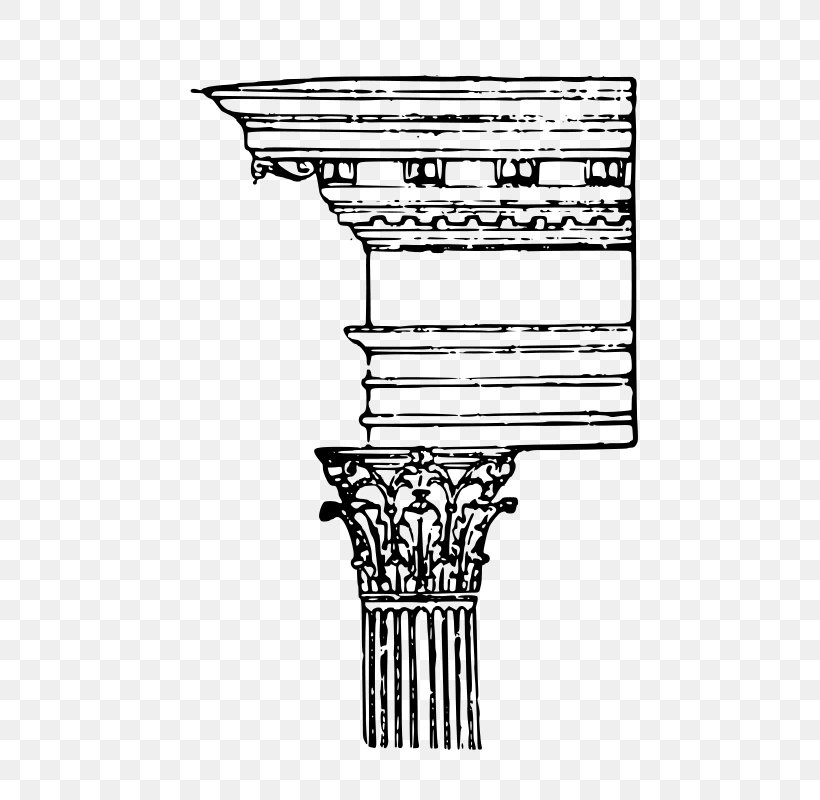 Classical Architecture Column Capital Corinthian Order, PNG, 566x800px, Architecture, Black And White, Capital, Classical Architecture, Classical Order Download Free
