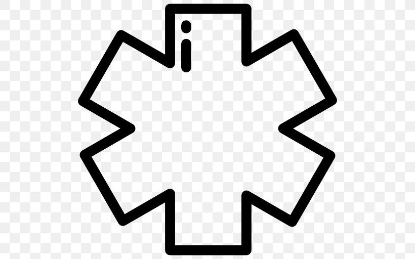 Star Of Life Emergency Medical Services Clip Art, PNG, 512x512px, Star Of Life, Ambulance, Area, Black And White, Decal Download Free