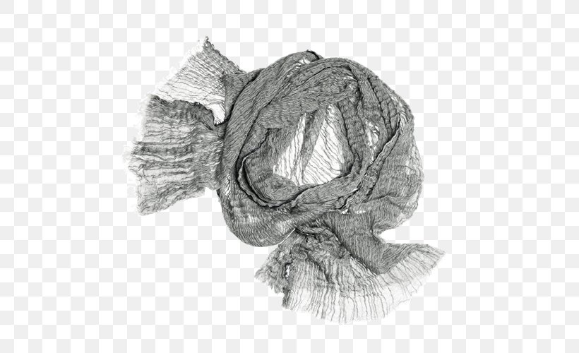Drawing Scarf /m/02csf White, PNG, 500x500px, Drawing, Black And White, Monochrome Photography, Scarf, White Download Free
