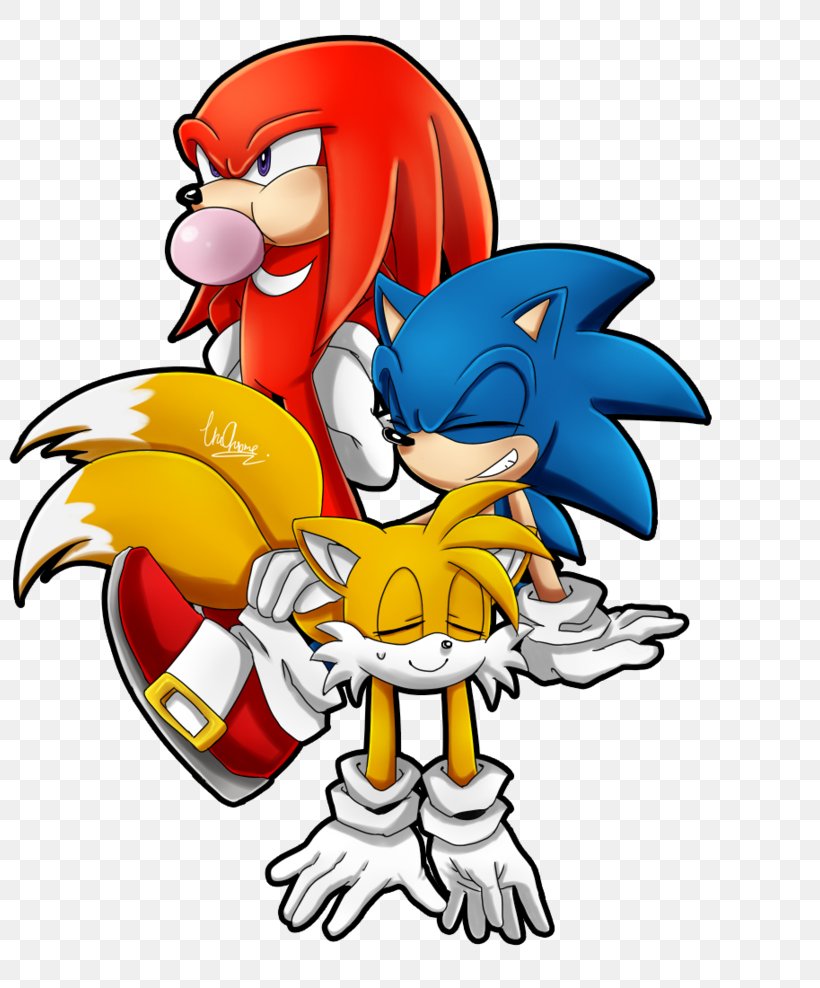Sonic The Hedgehog Sonic & Knuckles Knuckles The Echidna Sonic Chaos Tails, PNG, 808x988px, Sonic The Hedgehog, Art, Beak, Bird, Cartoon Download Free