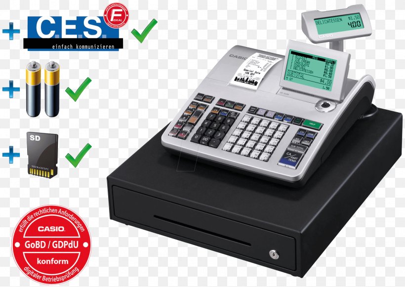Cash Register Point Of Sale Casio Drawer Sales, PNG, 1715x1217px, Cash Register, Casio, Discounts And Allowances, Drawer, Electronic Device Download Free