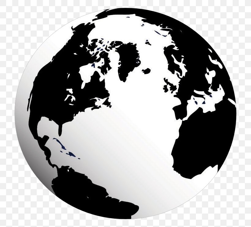 Globe Clip Art Transparency World, PNG, 744x744px, Globe, Black, Blackandwhite, Earth, Interior Design Download Free