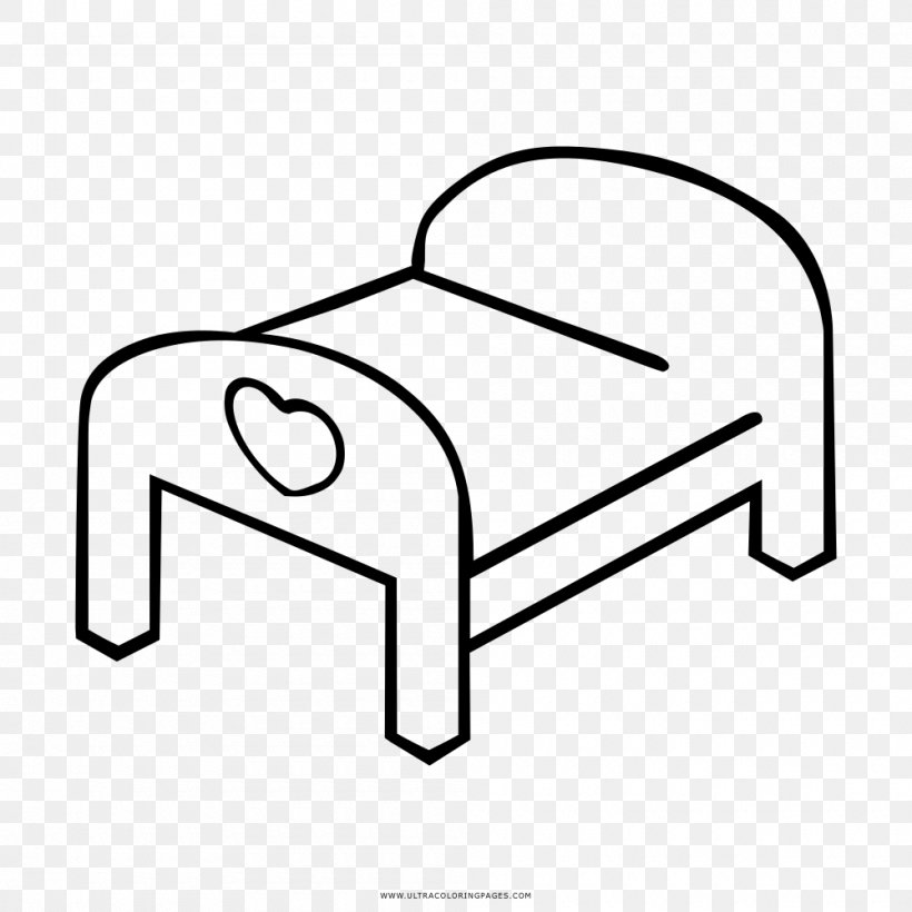Furniture Drawing Bed Coloring Book, PNG, 1000x1000px, Furniture, Area, Bed, Black And White, Book Download Free