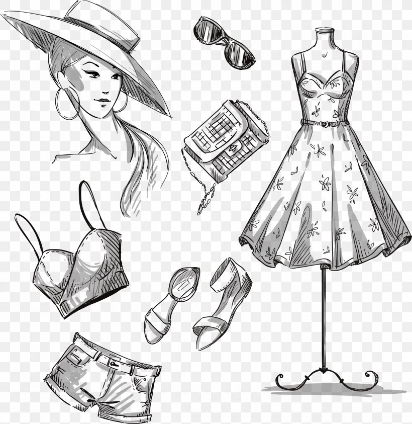 Dress Stock Photography Drawing Clothing, PNG, 2264x2328px, Dress, Abdomen, Art, Artwork, Ball Gown Download Free