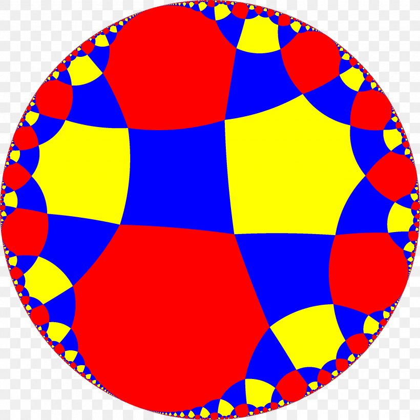 Circle Tessellation Poincaré Disk Model Hexagon Pentagon, PNG, 2520x2520px, Tessellation, Area, Ball, Decagon, Dodecagon Download Free