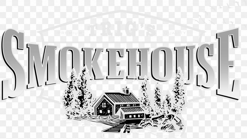 Trig's Smokehouse Smoking Smoked Meat, PNG, 2687x1514px, Smokehouse, Barbecue, Black And White, Brand, Bratwurst Download Free
