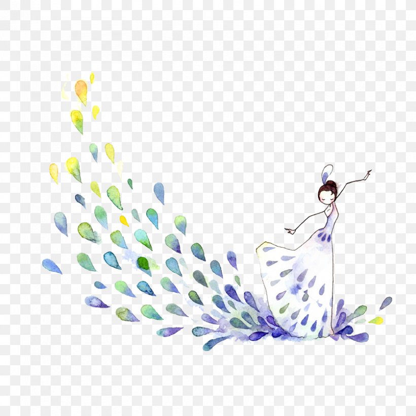 Peafowl Peacock Dance Dai People, PNG, 837x837px, Watercolor, Cartoon, Flower, Frame, Heart Download Free